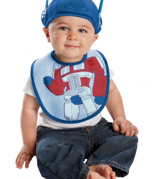 Infant Optimus Prime Hat and Bib Set