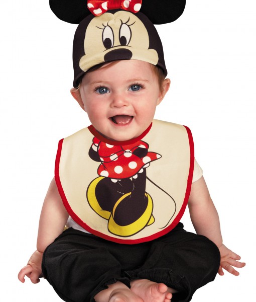 Infant Minnie Mouse Hat and Bib Set
