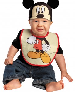 Infant Mickey Mouse Hat and Bib Set