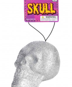 Silver Glitter Skull