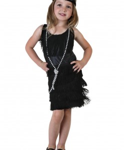 Toddler Black Flapper Dress