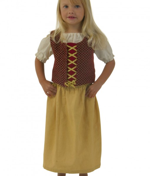 Toddler Red Peasant Dress
