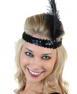 Black Flapper Headband