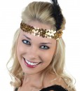Gold and Black Flapper Headband