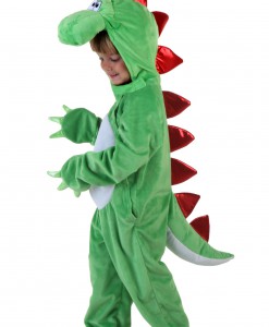 Child Green Dinosaur w/ Red Spikes