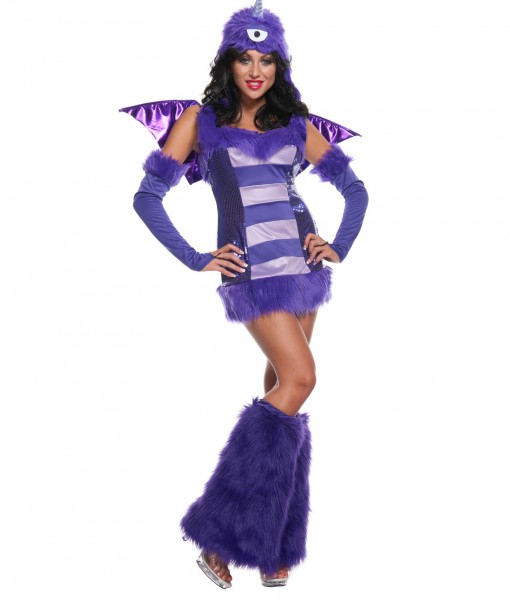 Sexy One Eyed One Horn Flying Purple People Eater Costume