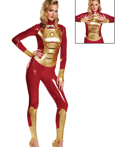 Sassy Iron Man Mark 42 Lycra Bodysuit Costume