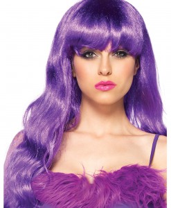 Long Wavy Purple Wig