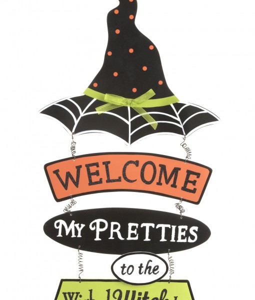 Witch Hat Welcome Sign
