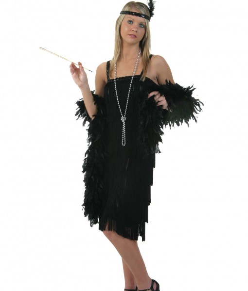 Black Charleston Flapper Dress