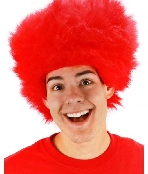 Fuzzy Red Wig