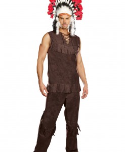 Mens Chief Long Arrow Indian Costume