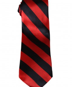 Red and Black Striped Tie