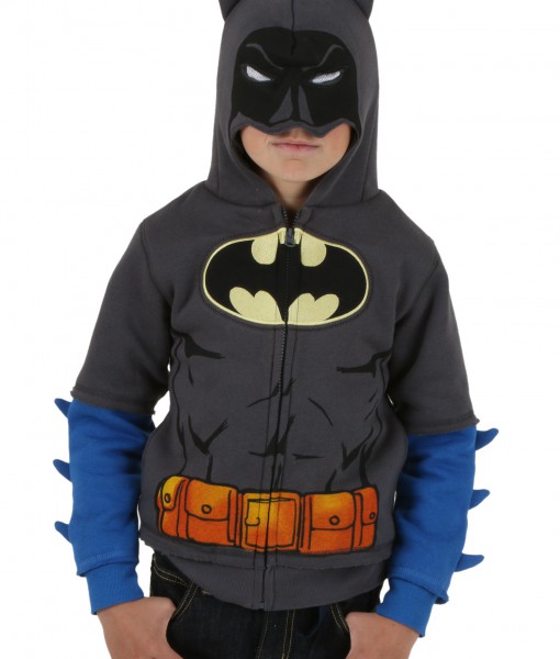 Toddler Grey Batman Costume Hoodie