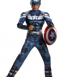 Child Captain America 2 Classic Muscle Costume