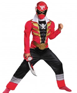Boys Super Megaforce Red Ranger Muscle Costume