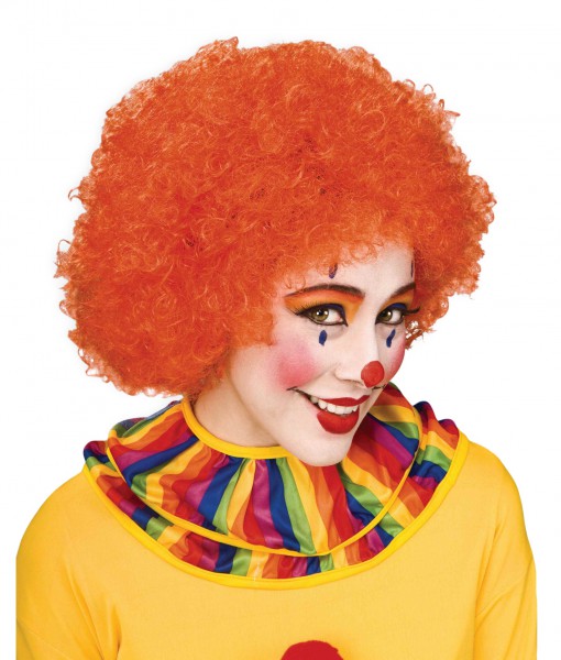 Orange Afro Clown Wig