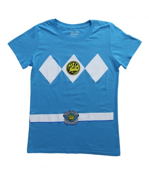 Womens Blue Power Rangers Costume T-Shirt