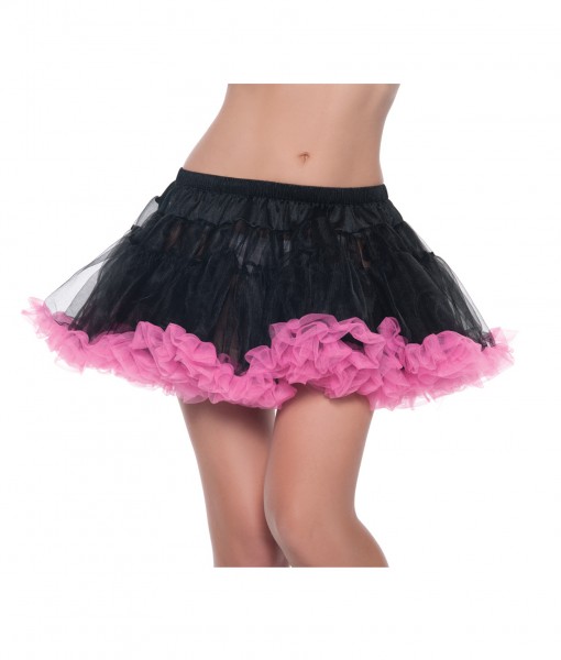 12 Black and Pink 2-Layer Petticoat