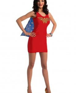 Adult Wonder Woman Tank Dress w/ Rhinestones