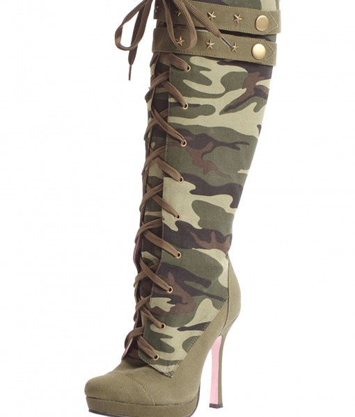 Camo Laceup Boots