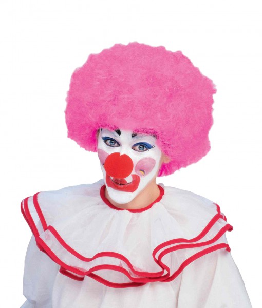 Pink Afro Clown Wig