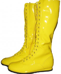 Yellow Wrestling Costume Boots