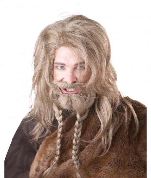 Blonde Viking Wig, Beard and Mustache