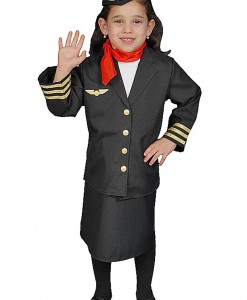 Girls Flight Attendant Costume