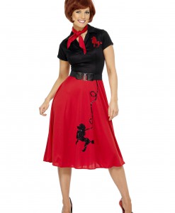 Women's Plus Size 50s-Style Poodle Skirt Costume