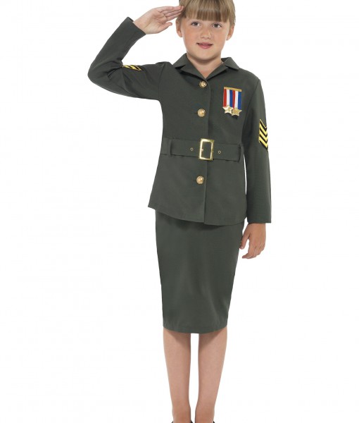 Girls WW2 Army Costume
