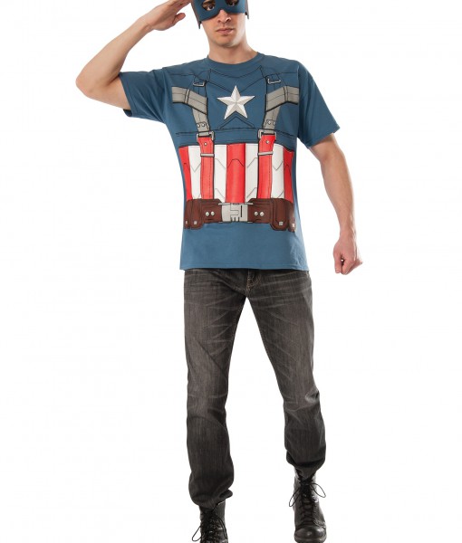 Retro Captain America T-Shirt and Mask