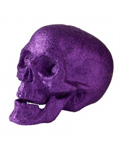 5'' Small Purple Glitter Skull