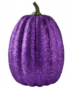 11 Tall Purple Glitter Pumpkin