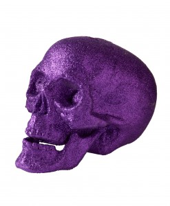 7 Large Purple Glitter Skull