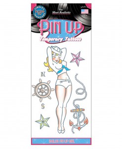 Sailor Pin Up Girl Temporary Tattoos