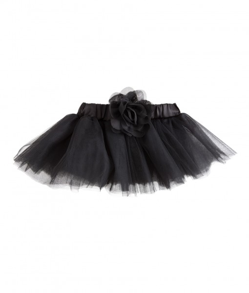 0-18 Months Black Tutu with Flower