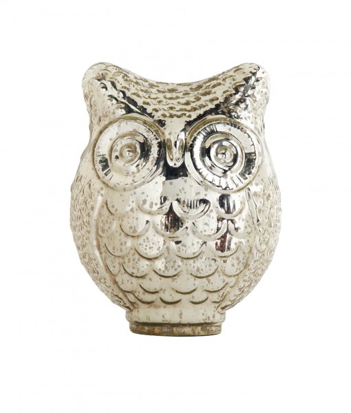 10 Inch Mercury Owl with Large Eyes