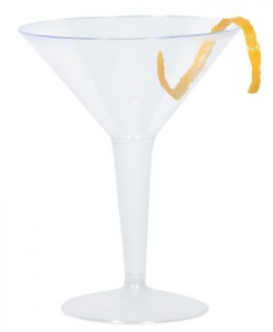 Plastic 8 oz. Martini Glasses (10 count)