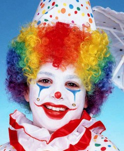 Child's Rainbow Clown Wig