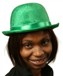Green Felt Derby Hat