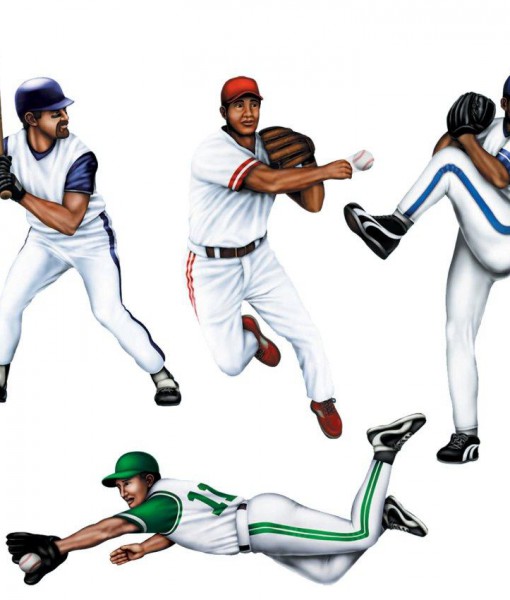 Assorted Baseball Cutouts (4 count)