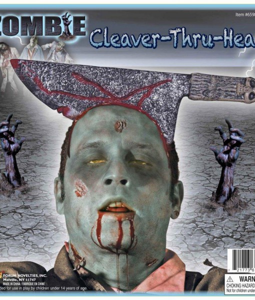Zombie Cleaver Thru Head Adult
