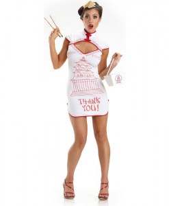 Chinese Takeout Adult Costume - Clearance Sizes M to X-Large