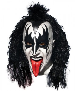 KISS Demon Deluxe Latex Full Mask With Hair (Adult)