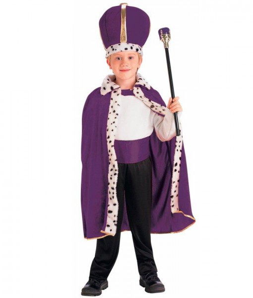 Purple King Robe and Crown Child Costume