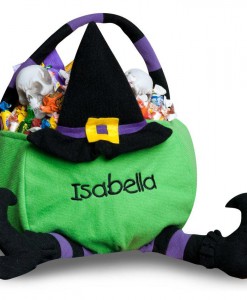 Witch Embroidered Plush Treat Pail