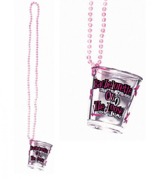 Bachelorette Shot Glass on a Beaded Necklace