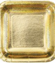Glitz Gold Square Dessert Plates (8)