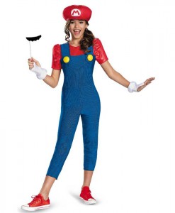 Super Mario Brothers Tween Mario Girl Costume